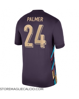 Inghilterra Cole Palmer #24 Maglia Gara Trasferta Repliche Europei 2024